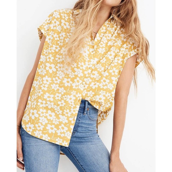 Madewell Womens XXS Central Shirt in Full Bloom Oversized Casual Button up Tunic - Picture 1 of 6